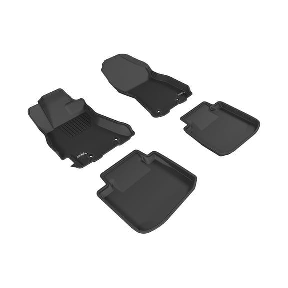 3D MAXpider Custom Fit KAGU Floor Mat (BLACK) Compatible with SUBARU LEGACY/OUTBACK 2015-2019 - Full Set
