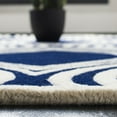 thumbnail image 4 of SAFAVIEH Chatham Shaelyn Geometric Wool Area Rug, Dark Blue/Ivory, 4' x 6', 4 of 10