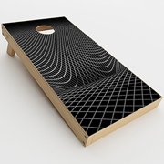 Skin Decal Vinyl Wrap for Cornhole Outdoor Game Bag Toss (2 x pcs. skins only) / Wire Frame Illusion
