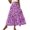 Purple, variant on Jane Wardrobe Elastic High Waist Tiny Ditsy Floral Three Tier Four Way Stretch Maxi Skirt Women Casual Flow Long Skirt 1PC S-XL Plus Size Friendly