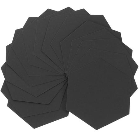 WORGEOUS 60 Sheets Bulletin Hexagonal Paper Brick Hexagon Patchwork Paper 9X7.8cm Black