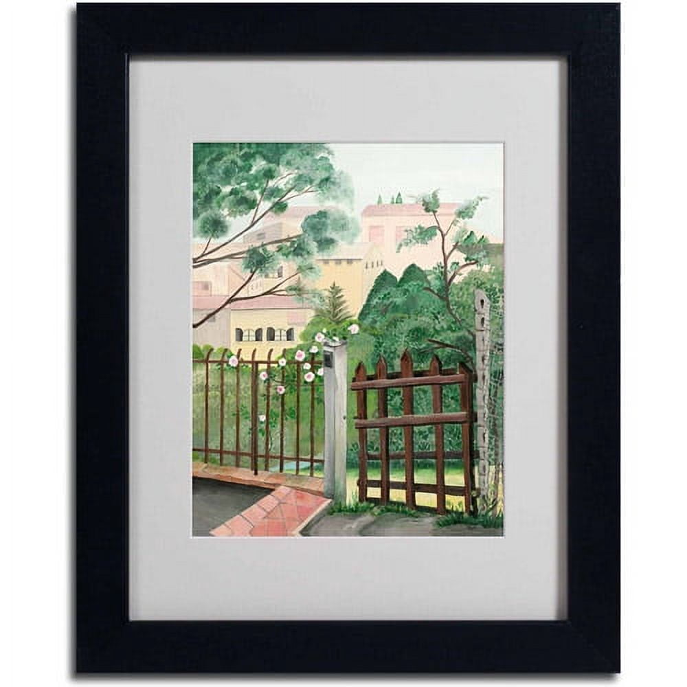 Trademark Fine Art "Valley Home" Canvas Art by Anonymous, Black Frame
