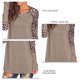 thumbnail image 5 of Camiseta de manga larga para mujer, moda informal, estampado, bloque de color, cuello redondo, para la vida diaria y el trabajo, 5 of 6