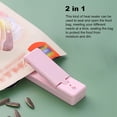 thumbnail image 4 of Mini sellador de calefacción Empaque de cocina USB Bolsas recargables Máquina de sellado Portable Portable Caper de cierre Dispositivo de sello rosa Inevent HA022515-03B, 4 of 7