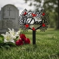 thumbnail image 5 of Lumifun Miss You Memorial Grave Markers 13 inches, Heart-Shaped Metal Cemetery Memorial Plaque with Roses & Butterflies, Large Cemetery Decorations for Mom Dad Cemetery Outdoors Yard Garden, 5 of 9