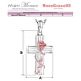 thumbnail image 5 of Cadenas con Dije de Cruz RoseGrace05 3Pzas Plata Collar Cruz/Rosa Dije 2x3cm Metal., 5 of 5