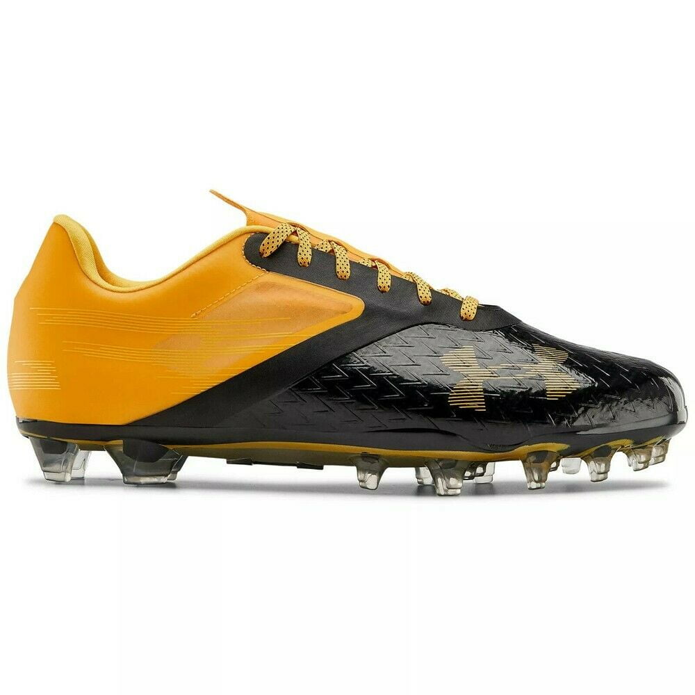 NEW Mens Under Armour Blur Lux MC Football Cleats Yellow / Black 16 M