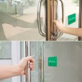 thumbnail image 6 of Uxcell Push Pull Door Sign Acrylic Self Adhesive Square Sticker Green 4 Pack, 6 of 6
