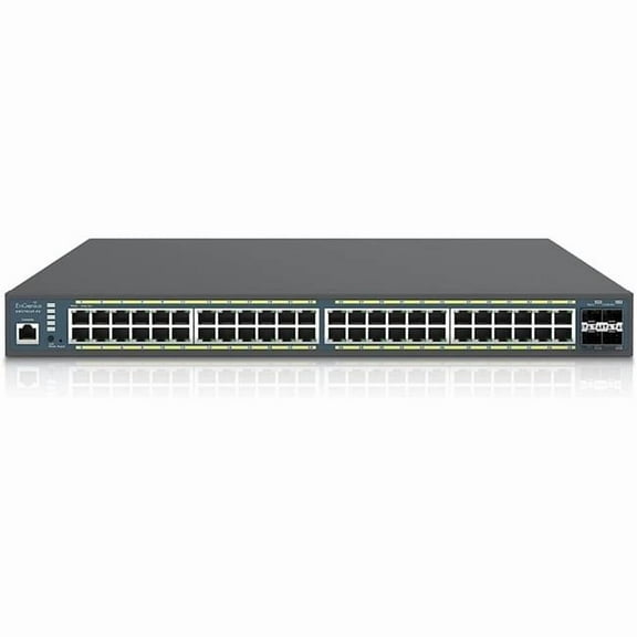 48-Port Gigabit PoE Plus Ethernet Switch with 410W PoE Budget, Black