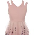 thumbnail image 4 of Little Girls Sleeveless Tulle Embroidered Flowers Easter Special Occasion Flower Girl Dress Blush 4 (J21KS15), 4 of 4
