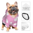 thumbnail image 3 of Balery Pink And White Polka Dot Sudadera con Capucha para Perros Pequeños – Ropa para Mascotas, Disfraz para Perros y Gatos, Ideal para Fiestas y Cosplay-Small, 3 of 7