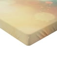 thumbnail image 2 of Ambesonne Abstract Fitted Sheet, Ocean Themed Sunbeams, Full Size, Dark Blue and Pale Green, 2 of 3