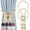 Beige, variant on 4 Pack Starfish Curtain Tiebacks, Decorative Woven Rope Holdbacks for Drapes, Curtains and Window Panels