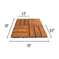 thumbnail image 7 of 30 PCS Interlocking Deck Tiles, 12" x 12" Square Checker Pattern Hardwood Outdoor Flooring, Wood Tiles Patio Deck Paver, Indoor Outdoor Decking Floor Tile for Patio Bancony Pool Side, Brown, 7 of 7