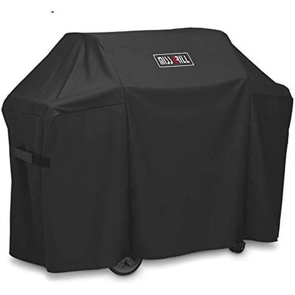 MissGrill 7130 Grill Cover Fits Weber Genesis II 3 Burner Grill and Genesis 300 Series Grills (Compared to 7130),58 x 44.5-Inch Heavy Duty Waterproof & Weather Resistant Outdoor Barbeque Grill Cover