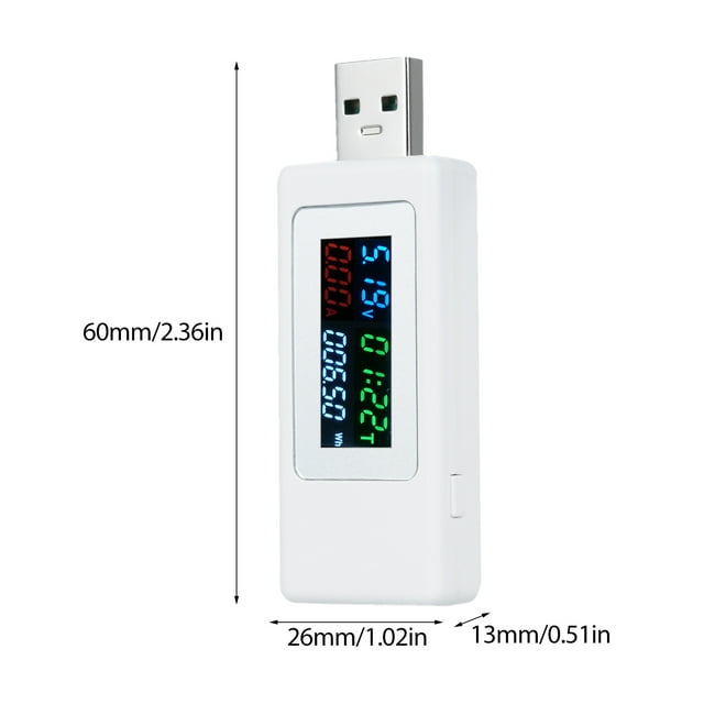 USB Probador USB USB Medidor de Potencia USB Corriente de Corriente Tester 4-30V 0-6.5A 0-195W SEGURIDAD QC Voltímetro de Carga ráspida Amperímetro multímetro
