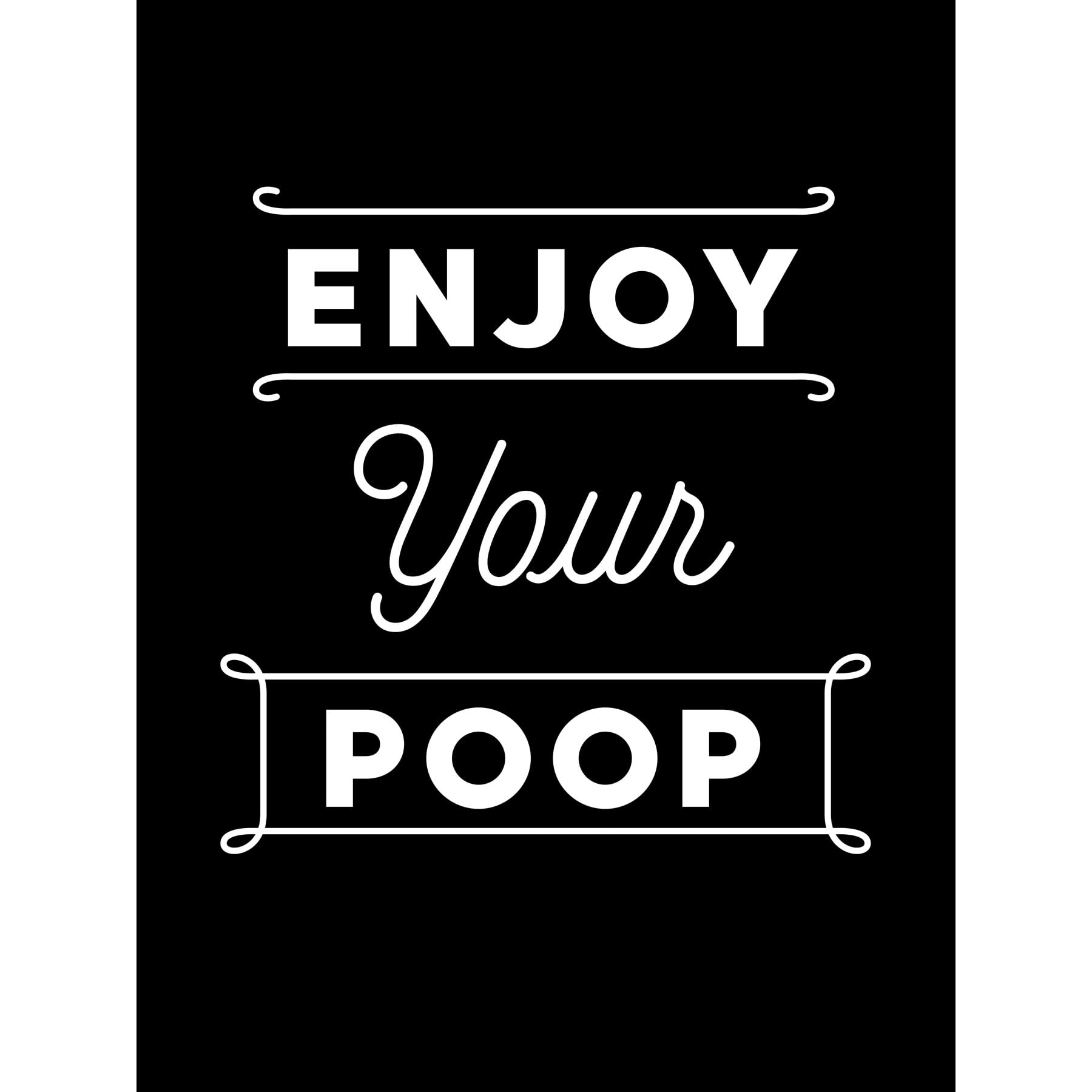Enjoy Your Poop Funny Toilet Bathroom Sign Bathroom Wall Art Bathroom ...