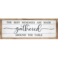 thumbnail image 2 of MODE HOME 42x15 Inch Wooden Wall Art with Title The Best Memories Are Made Gathered Around The Table, Rustic Farmhouse Dining Room Wall Decor, Large Framed Kitchen Wall Art for Home Decor, 2 of 8