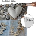 thumbnail image 6 of Starfish Beach Curtains Summer Seaside Collage Starfish Hearts Driftwood and Stone Bedroom Bathroom Living Room Kitchen Decor Rod Pocket Blackout 2 Panels 42x54in, 6 of 6