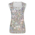 thumbnail image 4 of Débardeurs Femmes, Camisole Unie Sans Manches T-shirt Ample, 4 of 4