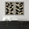 thumbnail image 4 of IDEA4WALL Framed Canvas Print Wall Art Set Botanical Earthy Neutral Tones Modern Art Brown & Black Abstract Digital Art Minimalist Neutral Artwork Clam/Relax for Home Decor - Black 24"x36", 4 of 5