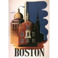 thumbnail image 3 of Vintage Apple Collection 18x24 Black Modern Framed Museum Art Print Titled - Boston Architecture, 3 of 5