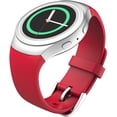 thumbnail image 1 of KOMI Watch Band Compatible with Samsung Gear S2, Soft Silicone Replacement Sport Band fit Gear S2 (SM-R720 / SM-R730 ONLY) Smart Watch, NOT FIT S2 Classic (SM-R732 & SM-R735), NOT FIT Gear Fit2, RED, 1 of 5