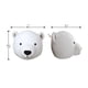 thumbnail image 2 of Cabeza De Oso Blanco Para Colgar En La Pared, Juguete De Peluche, Muñeca De Princesa Para Niña, Regalo Para Bebé, Decoración De Pared De Habitación De Guardería Moyic BA001104-00, 2 of 6