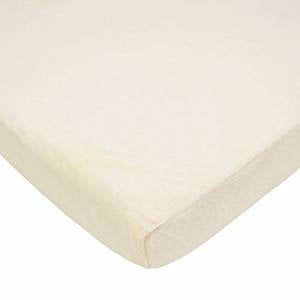 beige crib sheet