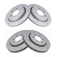 thumbnail image 2 of TRQ Front and Rear Performance Brake Rotors Set Premium G-Coated Cross Drilled & Slotted Fits Select 2015-2017 Ford F-150, 2 of 6