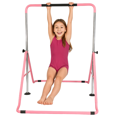 thumbnail image 4 of ToyKraft Adjustable Gymnastics Bar Kids – Foldable Horizontal Kip Bar for Home Gymnastics Training, Expandable & Height Adjustable Gymnastic Bar for Children, Pink, 4 of 9