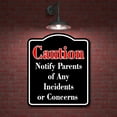 thumbnail image 2 of Caution Plastic Wrappings Away from Children Red BLACK Aluminum Composite Sign, 8.5"x10", 2 of 9