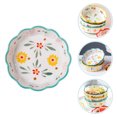 thumbnail image 3 of Ceramic Salad Bowl Dessert Bowl Adorable Pattern Wave Bowl Breakfast Bowl, 3 of 9