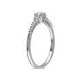 thumbnail image 2 of 1/3 Carat (ctw) Lab-Created White Sapphire Ring with Diamonds in Sterling Silver, 2 of 4