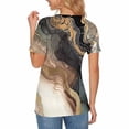 thumbnail image 4 of Edvintorg Shirts for Women Floral Printed Loose Fit Crew Neck Short Sleeve Casual Pullover Tops Plus Size Fashion Women Summer Clothes White XXL, 4 of 5