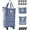 Light Blue, variant on Travel Duffle Bag with Wheels, 28-58L Expandable & Foldable Duffel Bag - Lightweight, Durable, Carry-On Luggage for Gym, Camping, Business Trip for Men & Women (Purple)