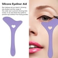 thumbnail image 6 of Eyeliner Stencils, Eyeliner Stencil Tool Silicone Eyeshadow Mascara Shield Guard,Reusable Silicone Eye Makeup Tool with Cream Applicator For Beginners, Eyeliner Stickers PURPLE, 6 of 9