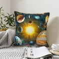thumbnail image 6 of Kll Space Planet Decorative Throw Pillow Covers Velvet Soft For Couch Sofa Bedroom Living Room Outdoor (Pillow core not included) -16"X16", 6 of 8