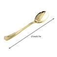 Harlier Gold Plastic Silverware Disposable Cutlery 10 Spoons