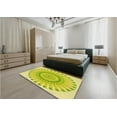 thumbnail image 4 of Ahgly Company Indoor Round Patterned Acid Green Area Rugs, 3' Round, 4 of 6
