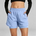 thumbnail image 2 of Uobin Women's 2 in 1 Running Shorts Quick Dry Athletic Gym Workout Shorts with Liner Phone Pockets, 2 of 7