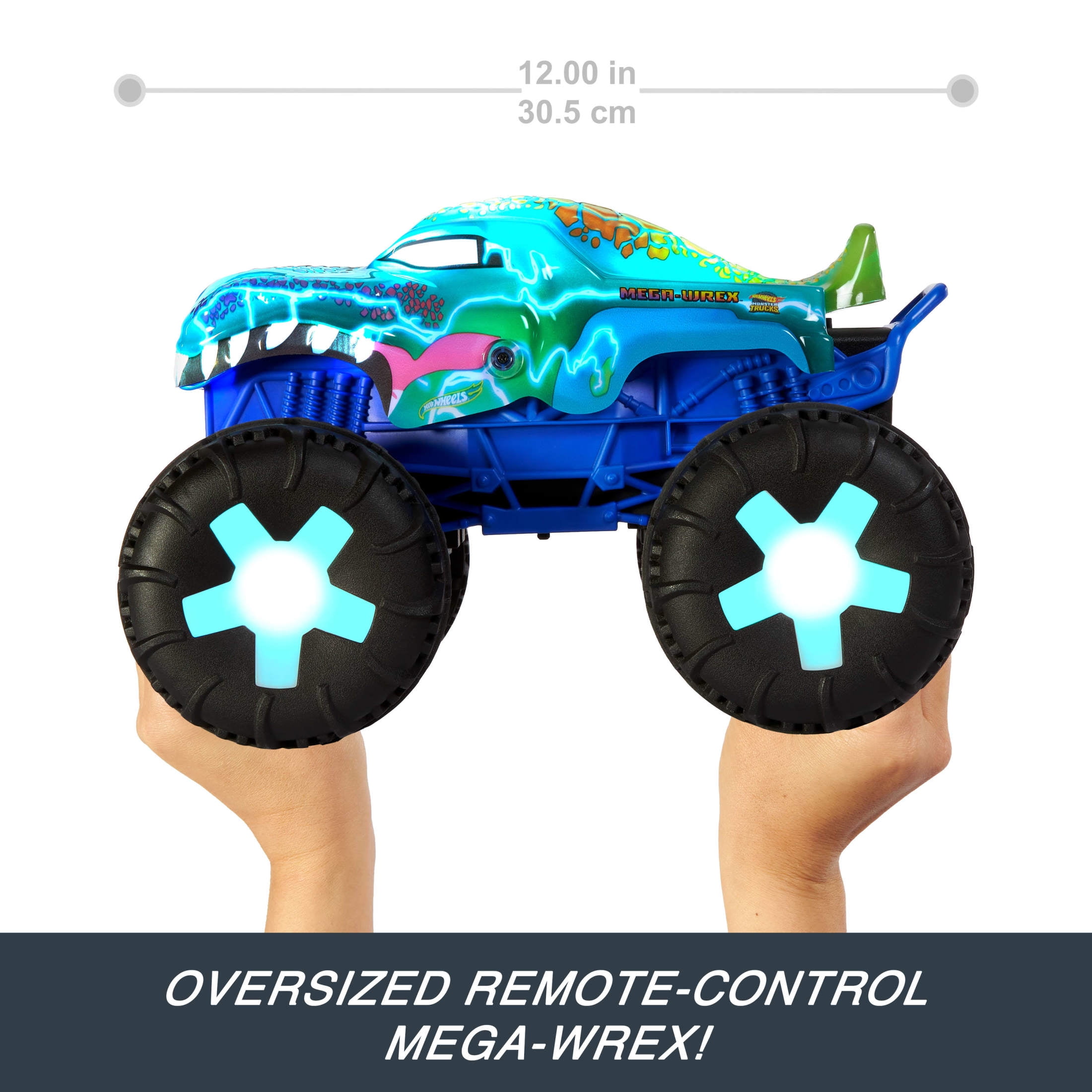 Hot Wheels Monster Trucks 1:15 Scale MegaWrex Alive RemoteControl Vehicle, BatteryPowered RC with In(图4) Hot Wheels Monster Trucks 1:15 Scale MegaWrex Alive RemoteControl Vehicle, BatteryPowered RC with In(图4)