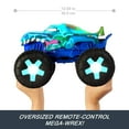 thumbnail image 5 of Hot Wheels Monster Trucks 1:15 Scale Mega-Wrex Alive Remote-Control Vehicle, Battery-Powered RC with Interactive Lights & Sounds, 5 of 8
