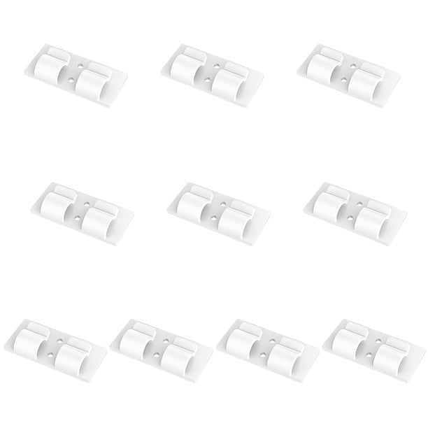 DQrwqpou 10 Clips Cable para Luces Navideñas (ballena Pequeña Blanca Doble Agujero)