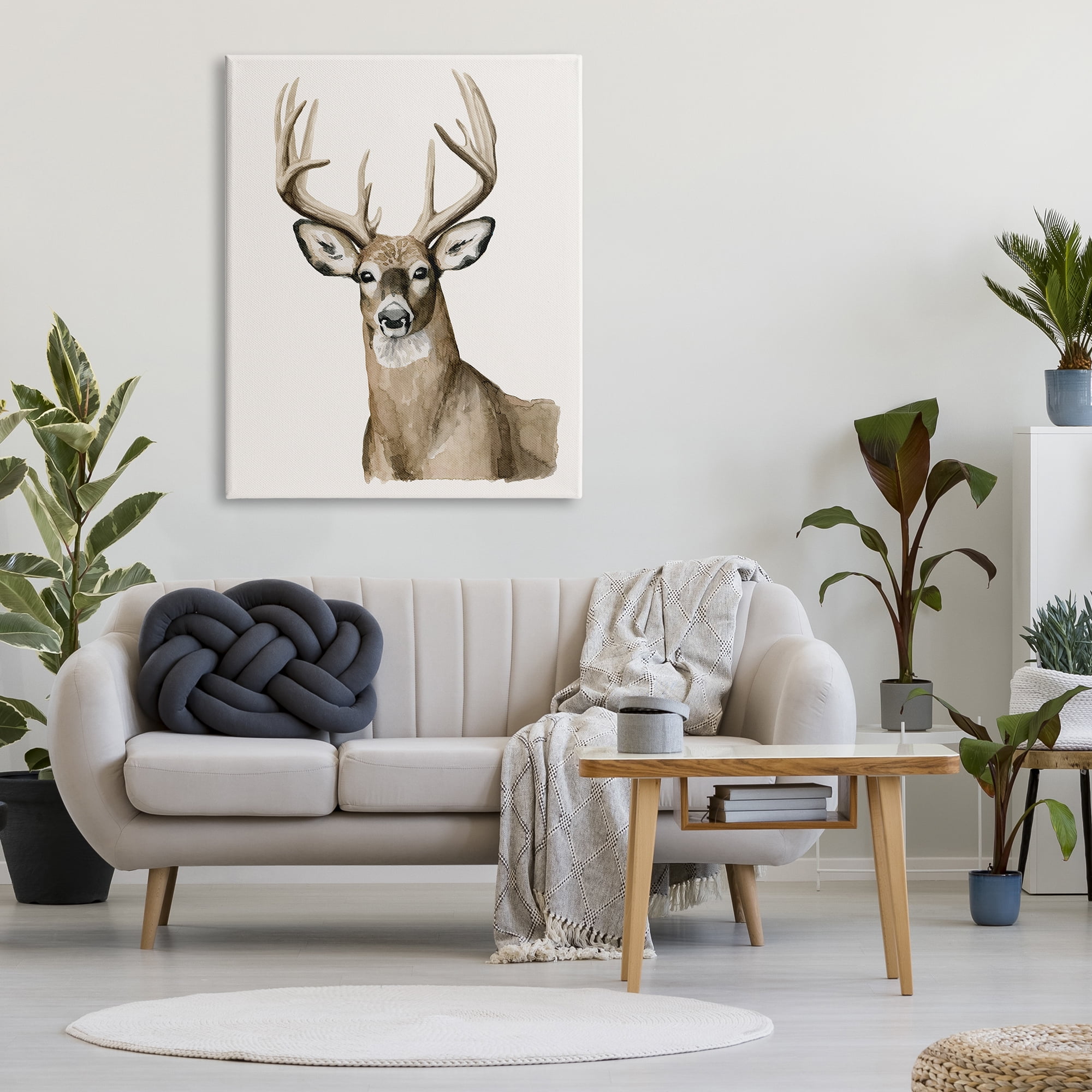 Stupell Industries Elk Portrait Wildlife Animals & Insects Painting Gallery Wrapped Canvas Print Wall Art, 36 x 48