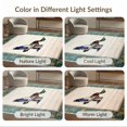 thumbnail image 7 of ODIKA 8'x10' Washable Area Rug Teal Green Duck Hunting Vintage Design Farmhouse Style with Fishing Motifs Border for King Size Bedroom Under Bed, Master Suite, Non-Shedding, Easy Care, 7 of 7