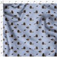 thumbnail image 4 of Soimoi Blue Poly Georgette Fabric Text & Cupcakes Food Print Fabric by the Yard 42 Inch Wide, 4 of 6