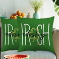 thumbnail image 6 of St Patricks Day Gnomes Throw Pillow Covers 18x18 Green Lucky Shamrock Decorative Pillow Cover St. Patrick's Clovers Bow Hat Cushion Cases Spring Rustic Outdoor Pillowcase for Couch Sofa, 6 of 6