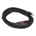 thumbnail image 1 of Funien 3,5mm Estéreo Macho A Doble XLR Macho Conector Convertidor De Audio Adaptador De Cable, Carcasa De aleación De Zinc, Chapado En Oro, Para Estéreo Portátil, Amplificador, 1 of 7