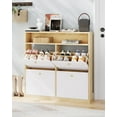 thumbnail image 3 of Shoe Storage Cabinet – Slim Shoe Cabinet with 3 Tiers & 2 Flip Drawers, Adjustable Shelves, Hidden Rack – Space-Saving Entryway Organizer, Freestanding Modern Design, 3 of 8